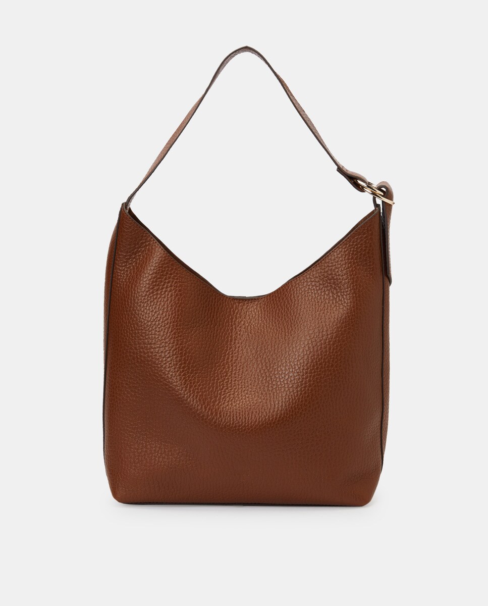 Sac hobo grainé avec pochette amovible