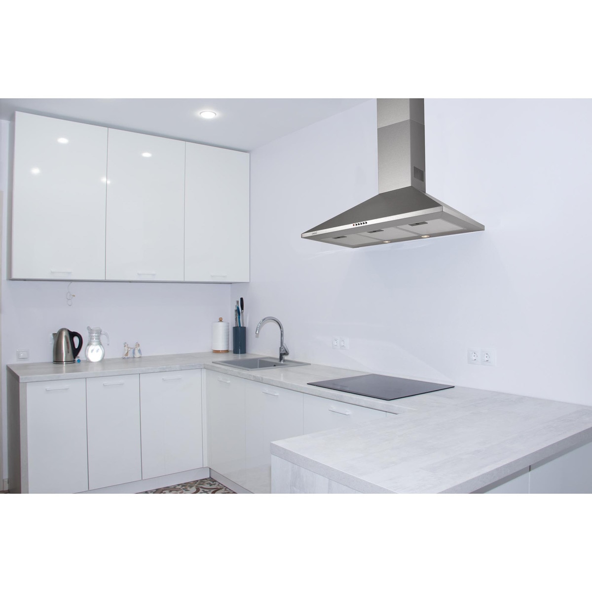 Campana decorativa Cata con 3 niveles de extracción, Omega II - 600 X Inox-2