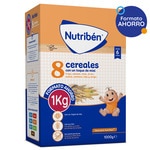 papilla instantánea de 8 cereales con un toque de miel de fácil disolución box 1 kg economy pack ages 6+ months with no palm oil