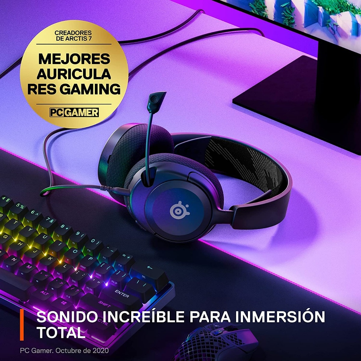 Auscultadores Gaming SteelSeries Arctis Nova 1 - Preto Preto-3