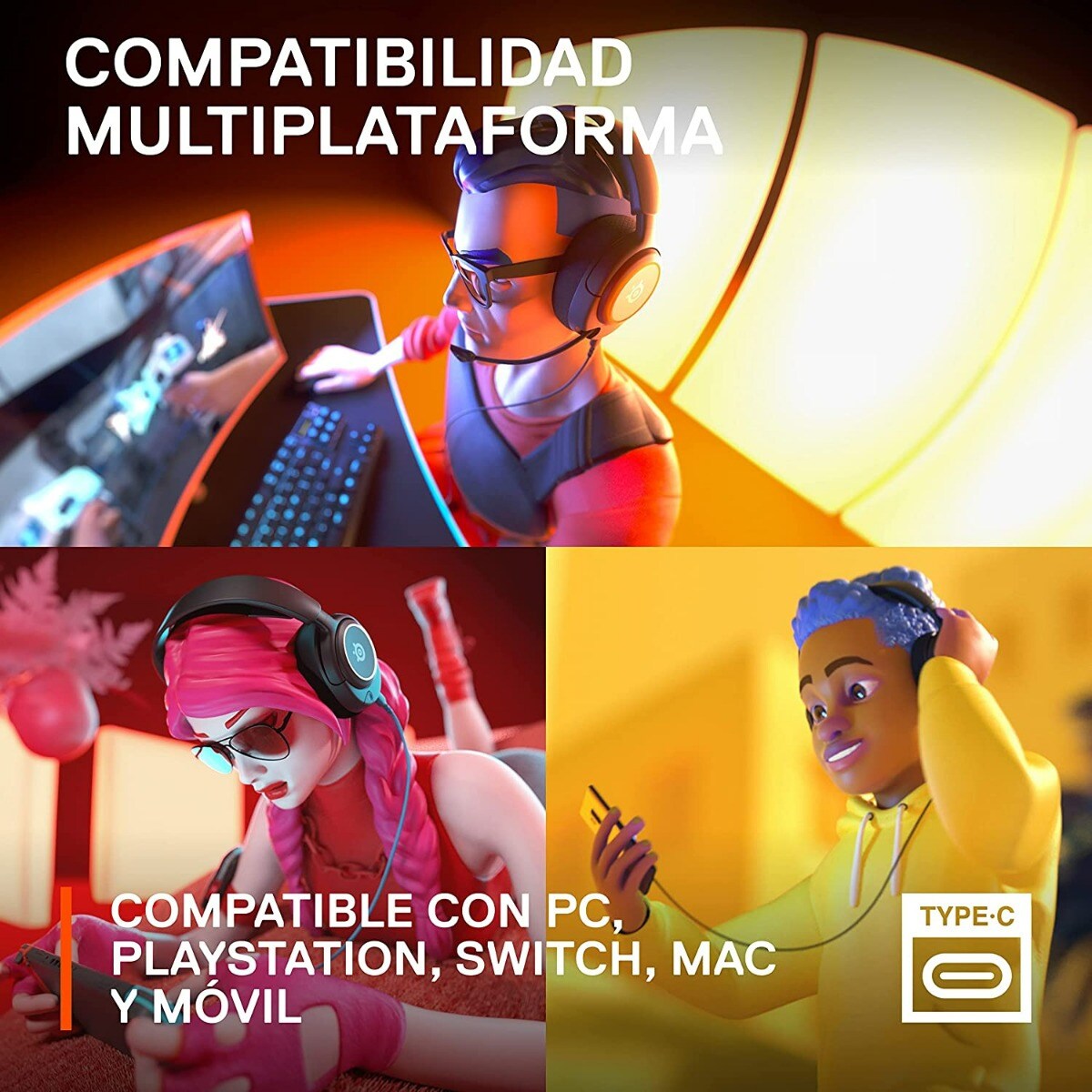Auscultadores Arctis Nova 3 RGB Preto-10