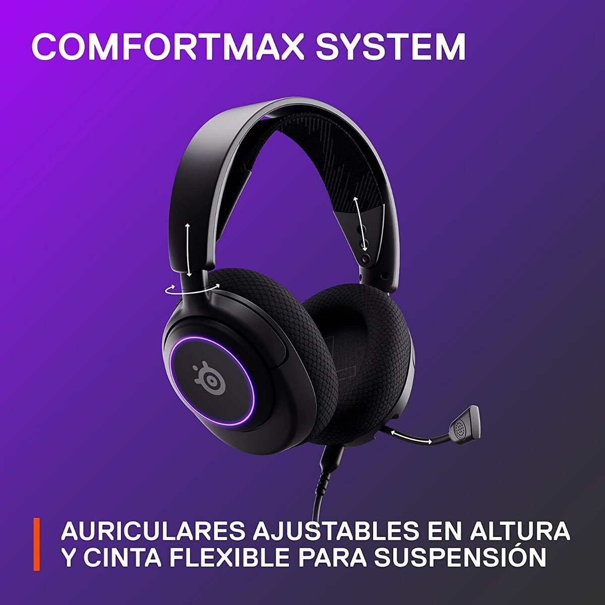 Auscultadores Arctis Nova 3 RGB Preto-7