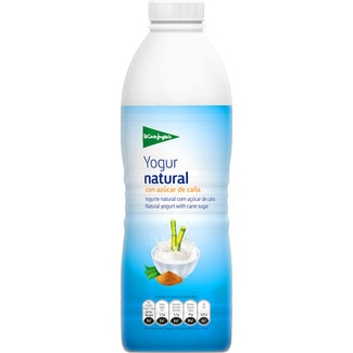 yogur líquido natural con azúcar moreno de caña botella 1 l - El Corte Ingles