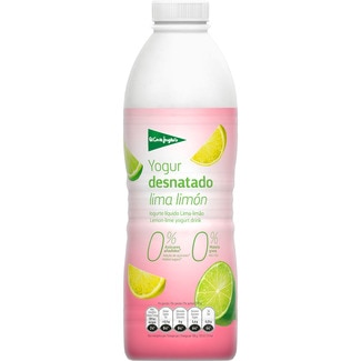 yogur líquido con lima limón desnatado 0% m.g. 0% azúcares añadidos botella 1 l - El Corte Ingles