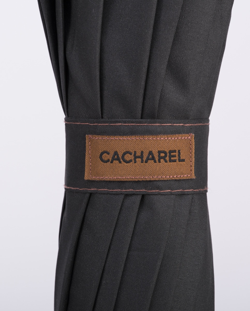 Guarda-chuva comprido automático de cor preta Preto-6