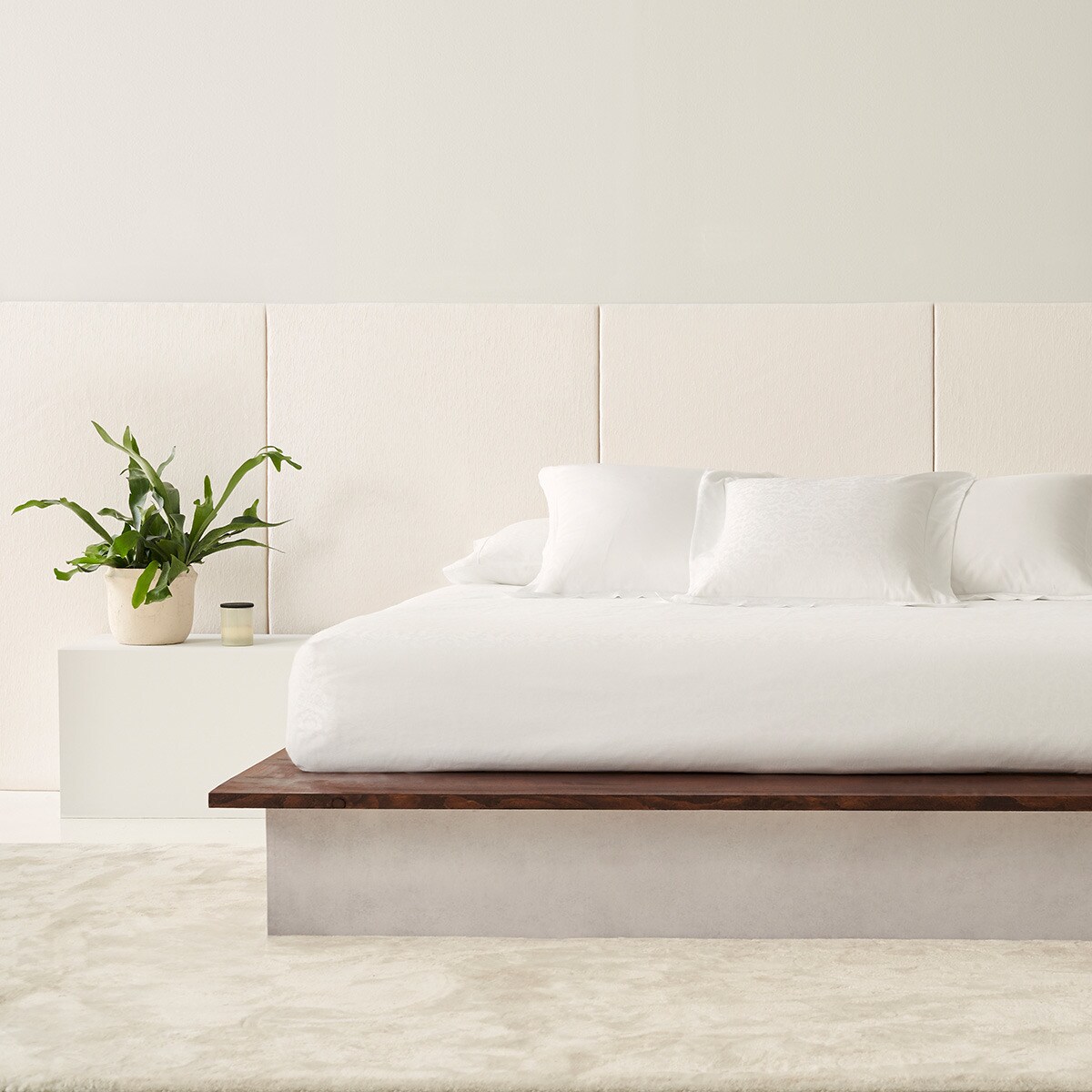 Ensemble housse de couette avec drap de dessous peigné mercerisé 250 fils Jade Bassols