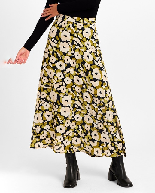 Imagen 0 de Falda midi fluida y con estampado