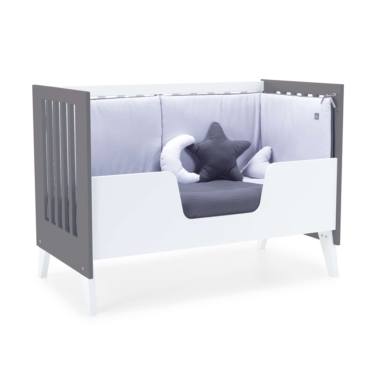 Berço-Cama-Secretária (3 em 1) Nexo - 60x120 cm Cinzento-escuro-1