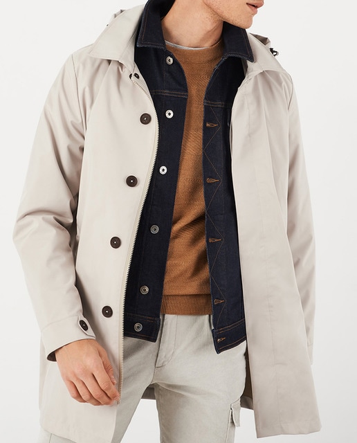 Imagen 0 de Gabardina de hombre minimal arena