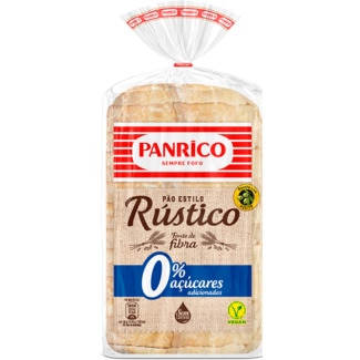 Pão de Forma Rústico 0% Açúcares Adicionados Vegan sem Lactose embalagem 375 g - Panrico
