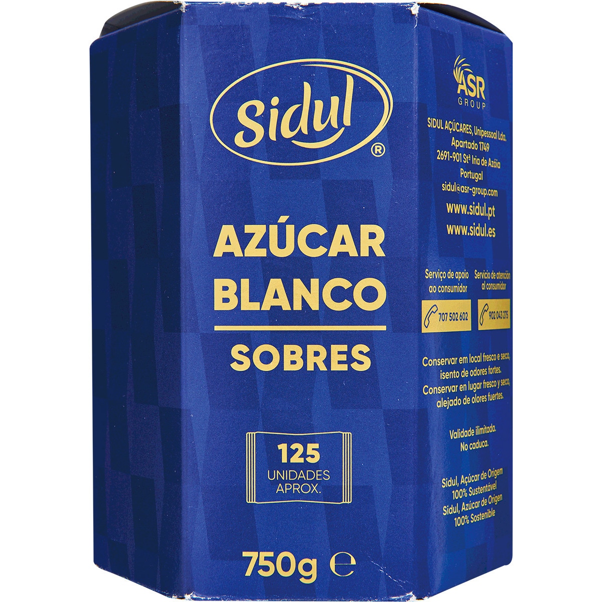 Açúcar Branco Saquetas 125 Unidades 750 g