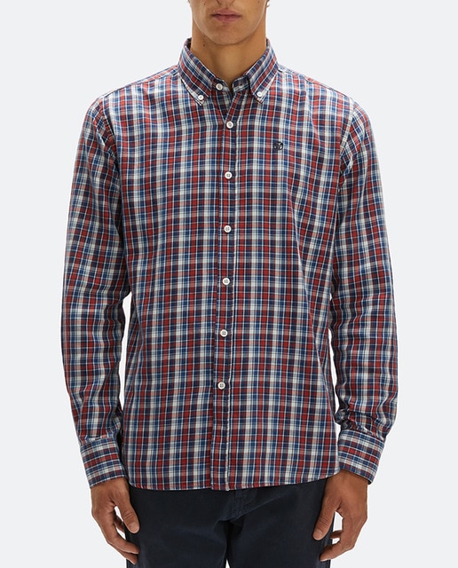 Imagen 0 de Camisa de hombre regular de cuadros multicolor