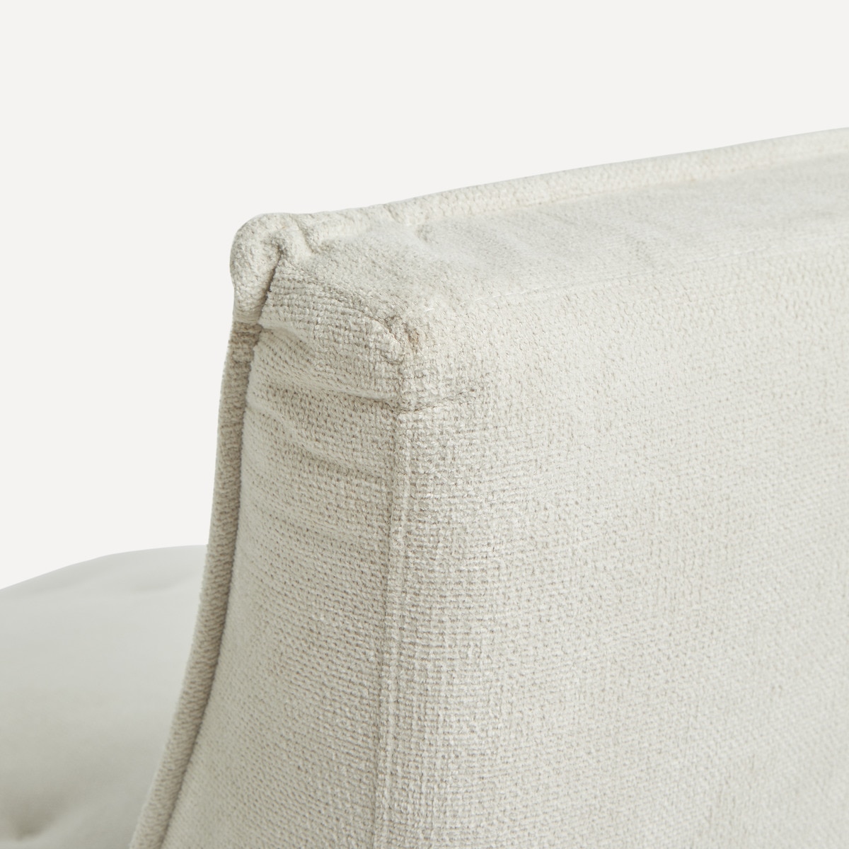 Módulo de Chaise-Longue com Tecido Poliéster para Sofá Mandy Branco-5