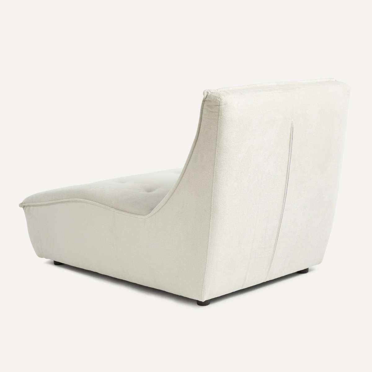 Módulo de Chaise-Longue com Tecido Poliéster para Sofá Mandy Branco-4