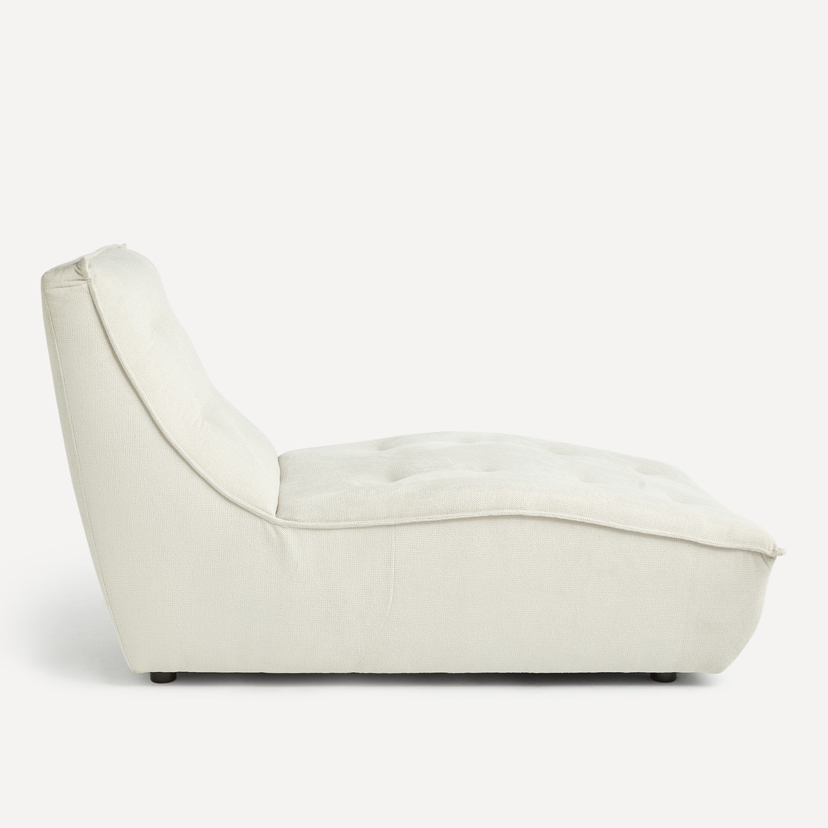Módulo de Chaise-Longue com Tecido Poliéster para Sofá Mandy Branco-3