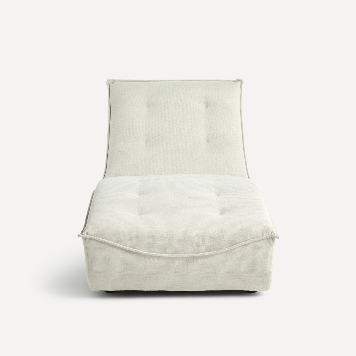 Módulo de Chaise-Longue com Tecido Poliéster para Sofá Mandy Branco-2