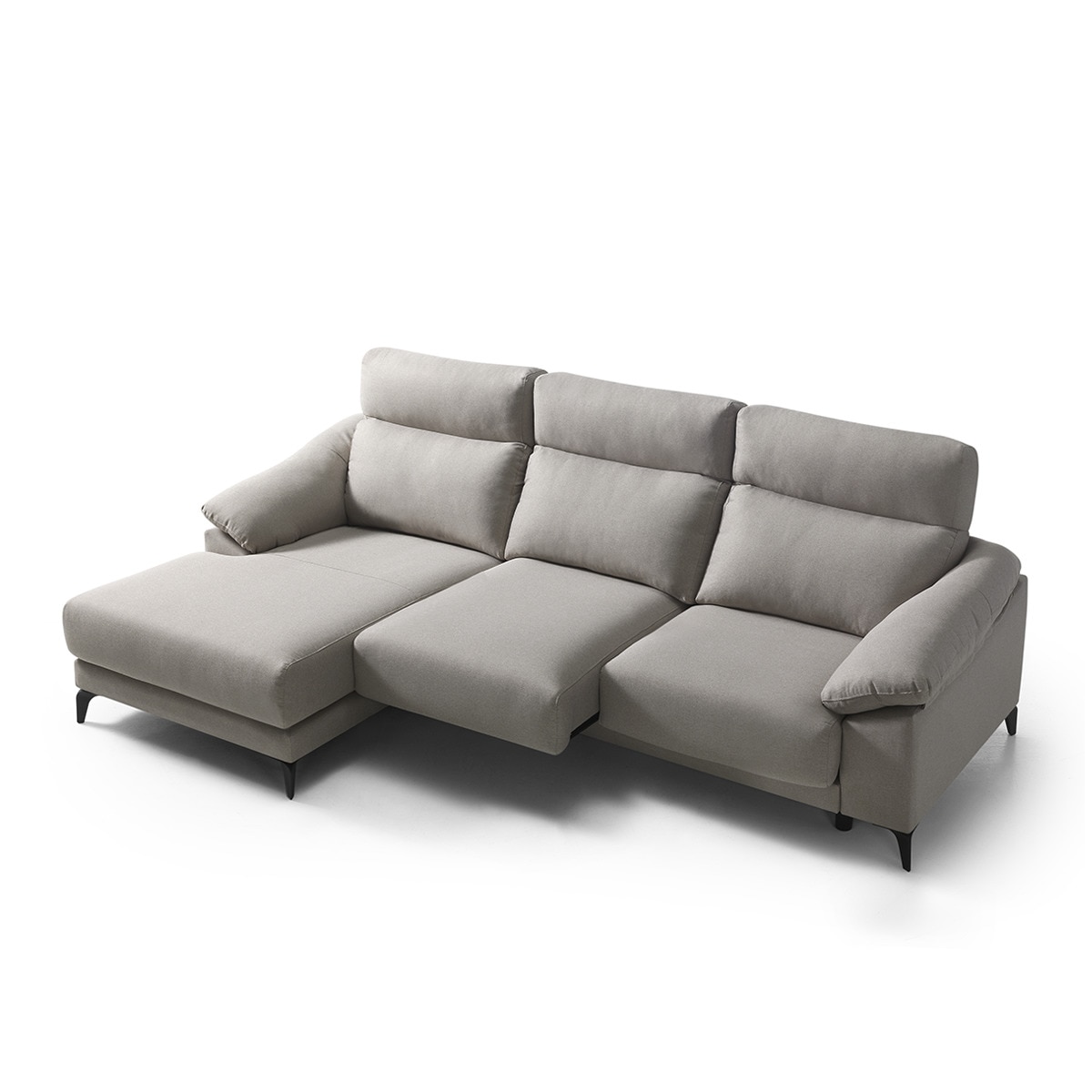 Sofá de 3 Lugares com Chaise-longue Esquerda Alabama Bege-5