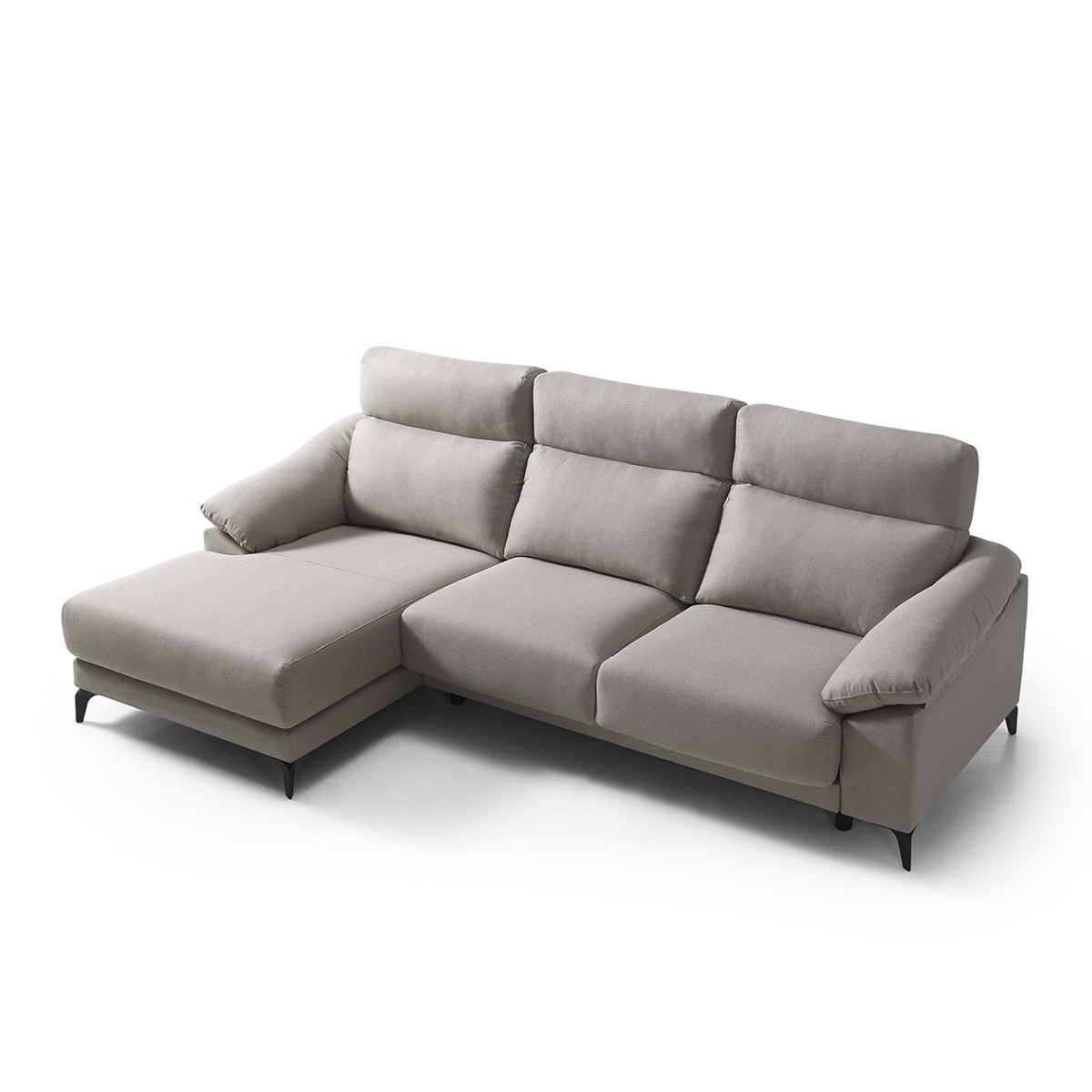 Sofá de 3 Lugares com Chaise-longue Esquerda Alabama Bege-3