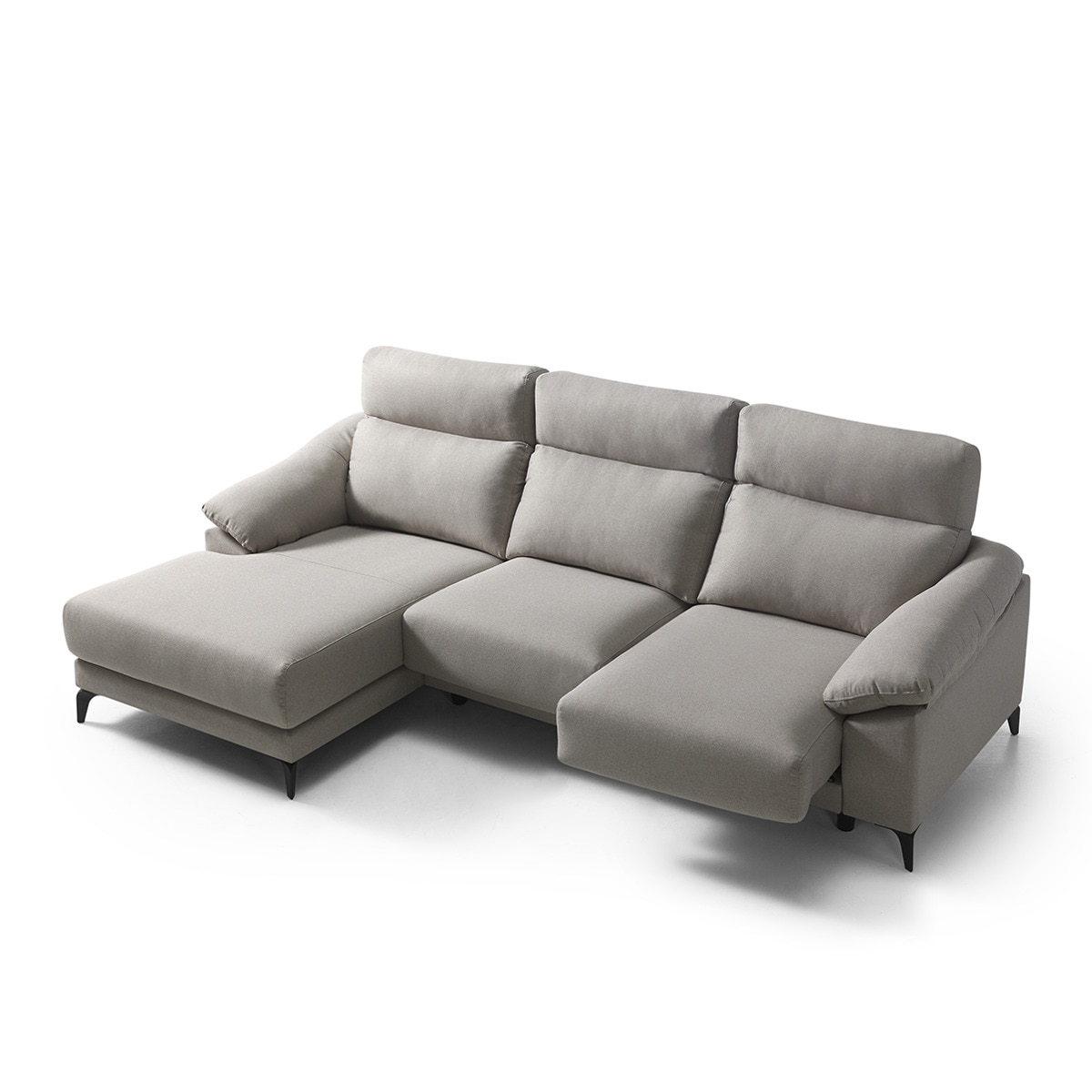 Sofá de 3 Lugares com Chaise-longue Esquerda Alabama Bege-4