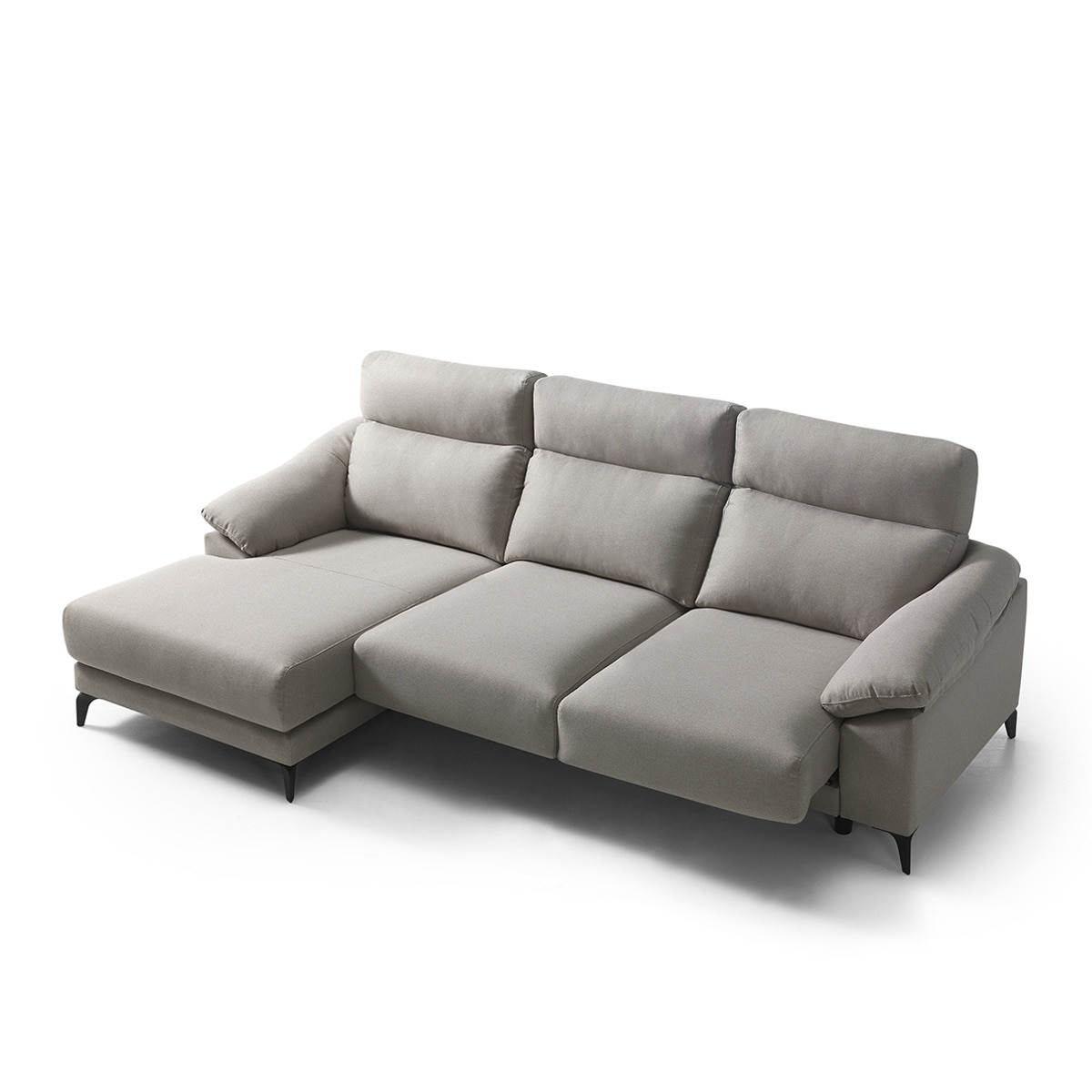 Sofá de 3 Lugares com Chaise-longue Esquerda Alabama Bege-6