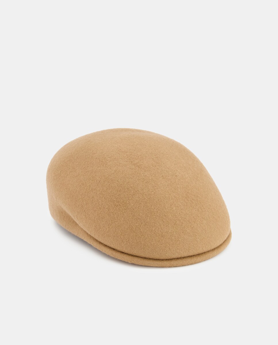 Béret rigide uni en laine