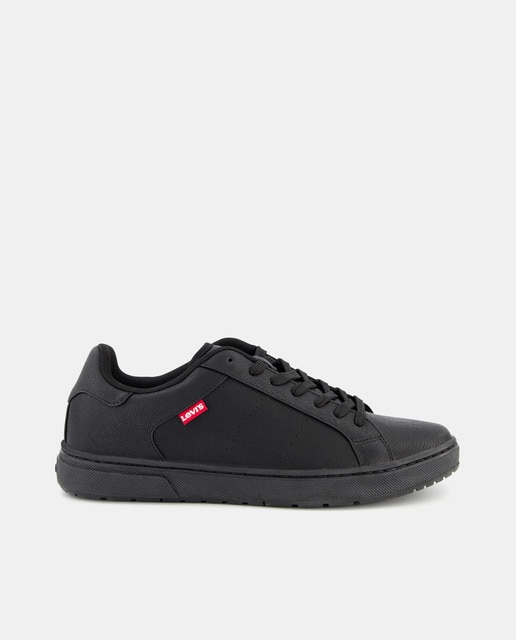 Imagen 0 de Zapatillas de hombre en negro bajas tipo casco con logotipo lateral