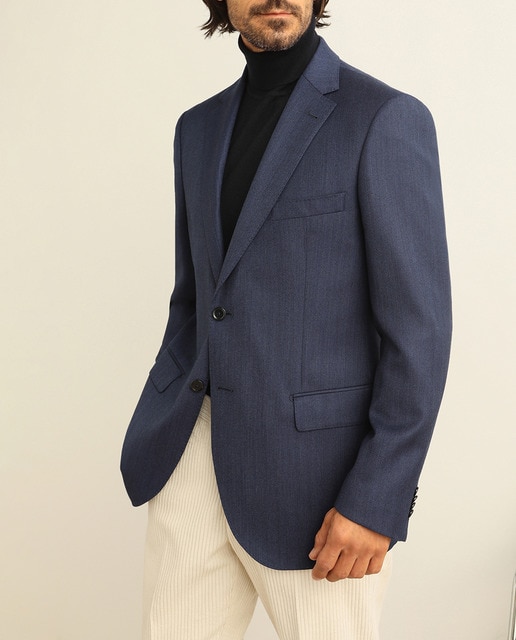 Imagen 0 de Americana de hombre classic de espiga azul