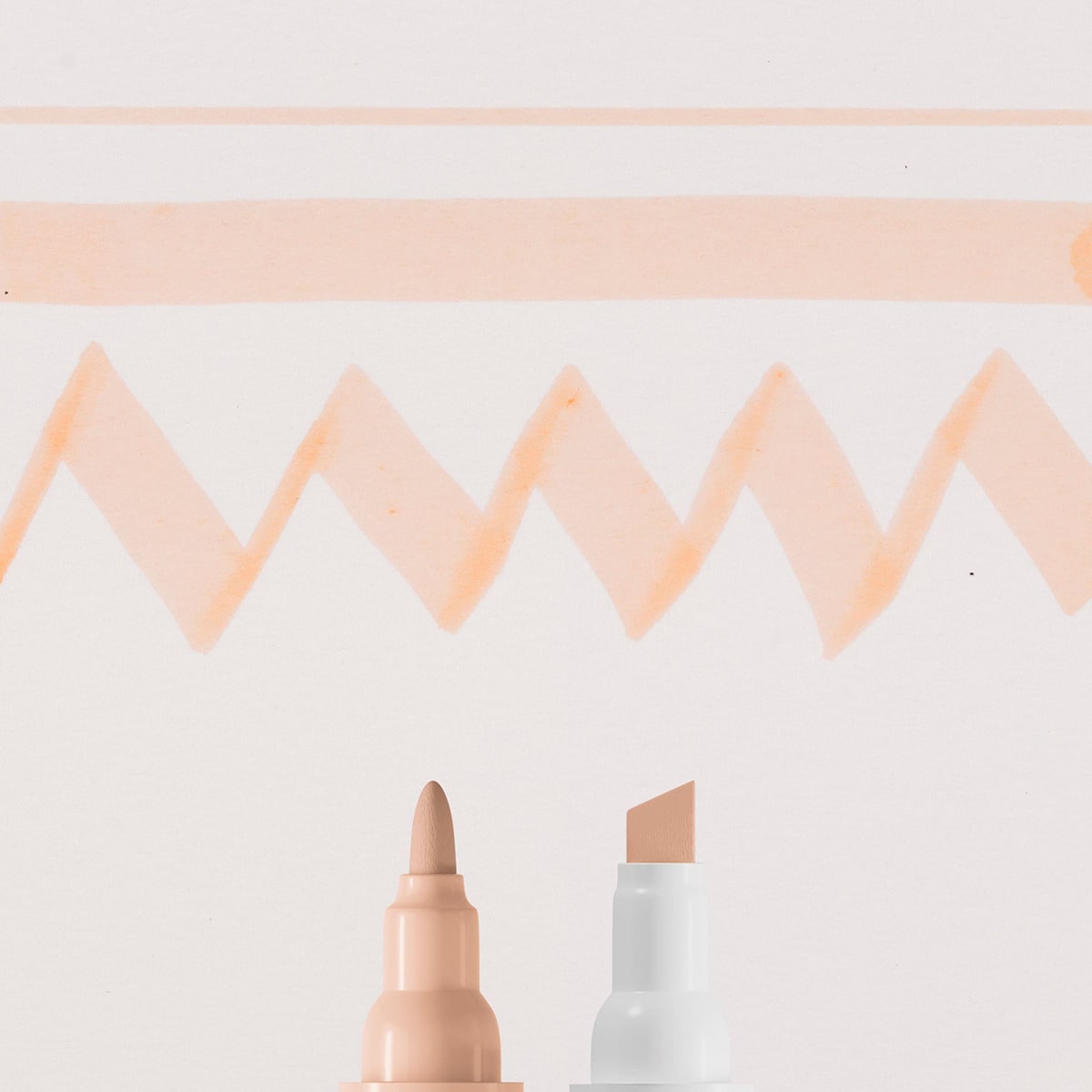 Caneta Ecoline Talens de ponta dupla alperce Alperce-3