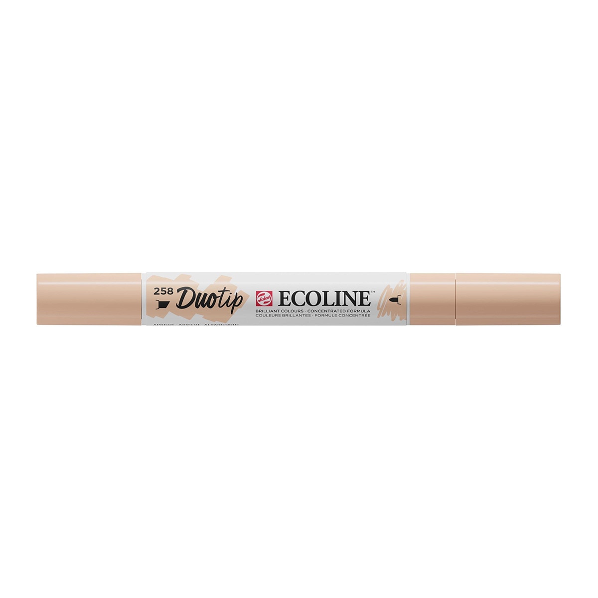 Caneta Ecoline Talens de ponta dupla alperce Alperce-2