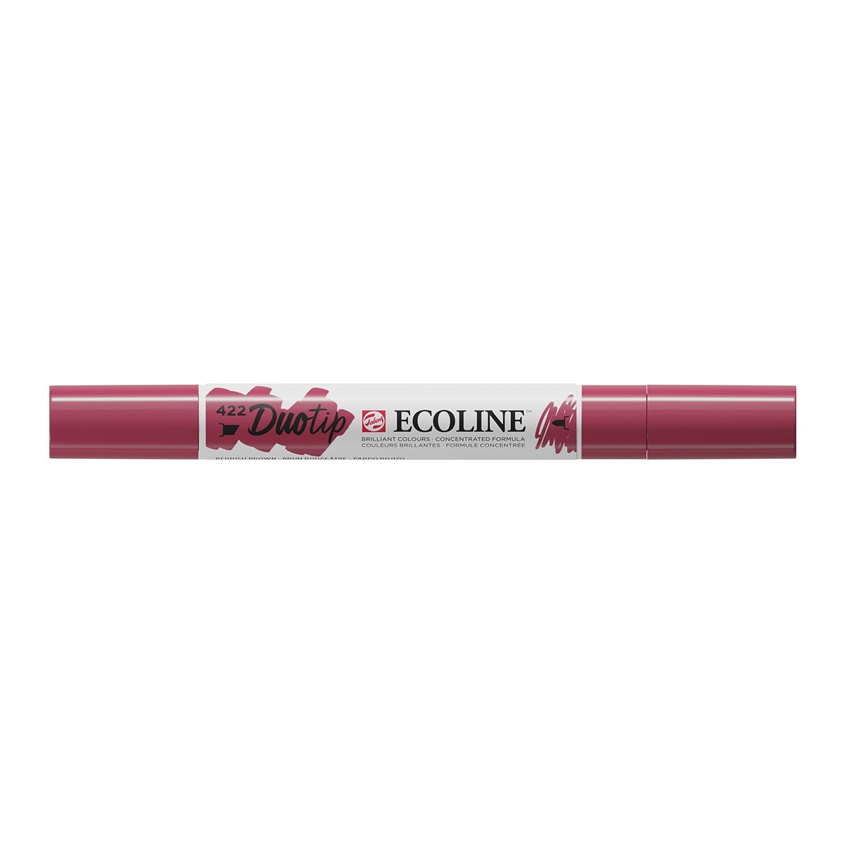 Caneta alimentar Ecoline Talens de ponta dupla castanho avermelhado Vermelho-2