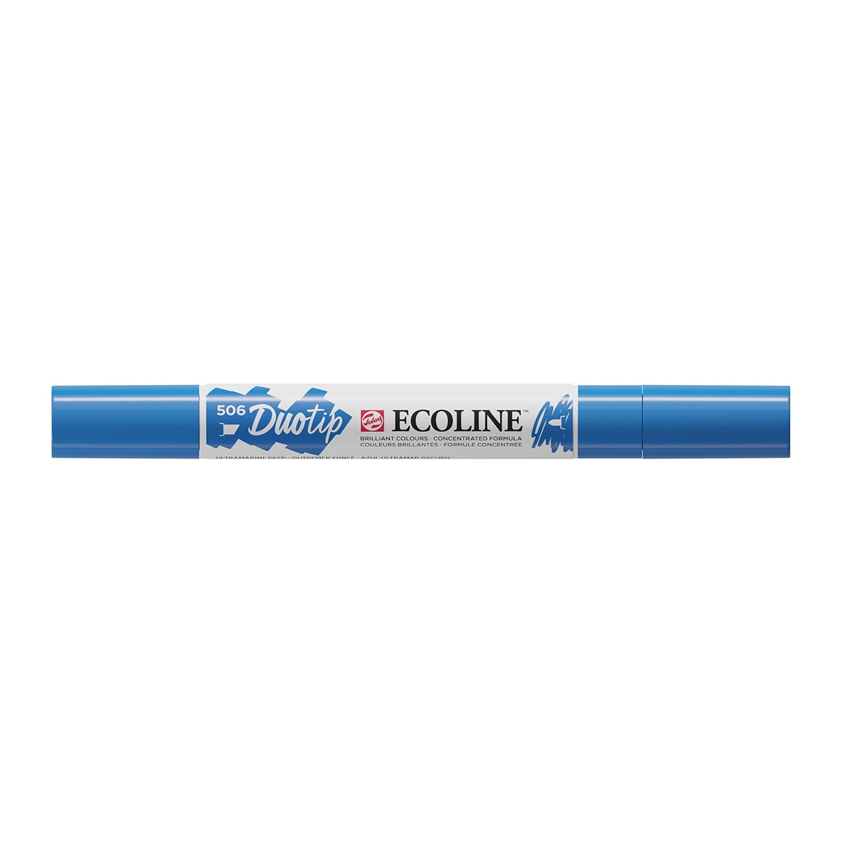 Caneta alimentar Ecoline Talens de ponta dupla azul ultramarino escuro Azul-escuro-2