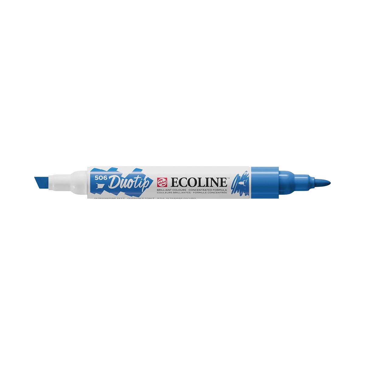 Caneta alimentar Ecoline Talens de ponta dupla azul ultramarino escuro Azul-escuro-1