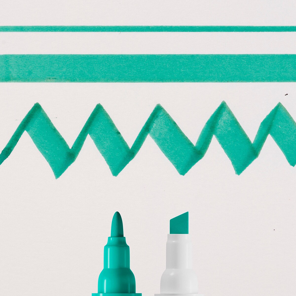 Marcador de ponta dupla verde escuro Food Pen Ecoline Talens Verde-escuro-3