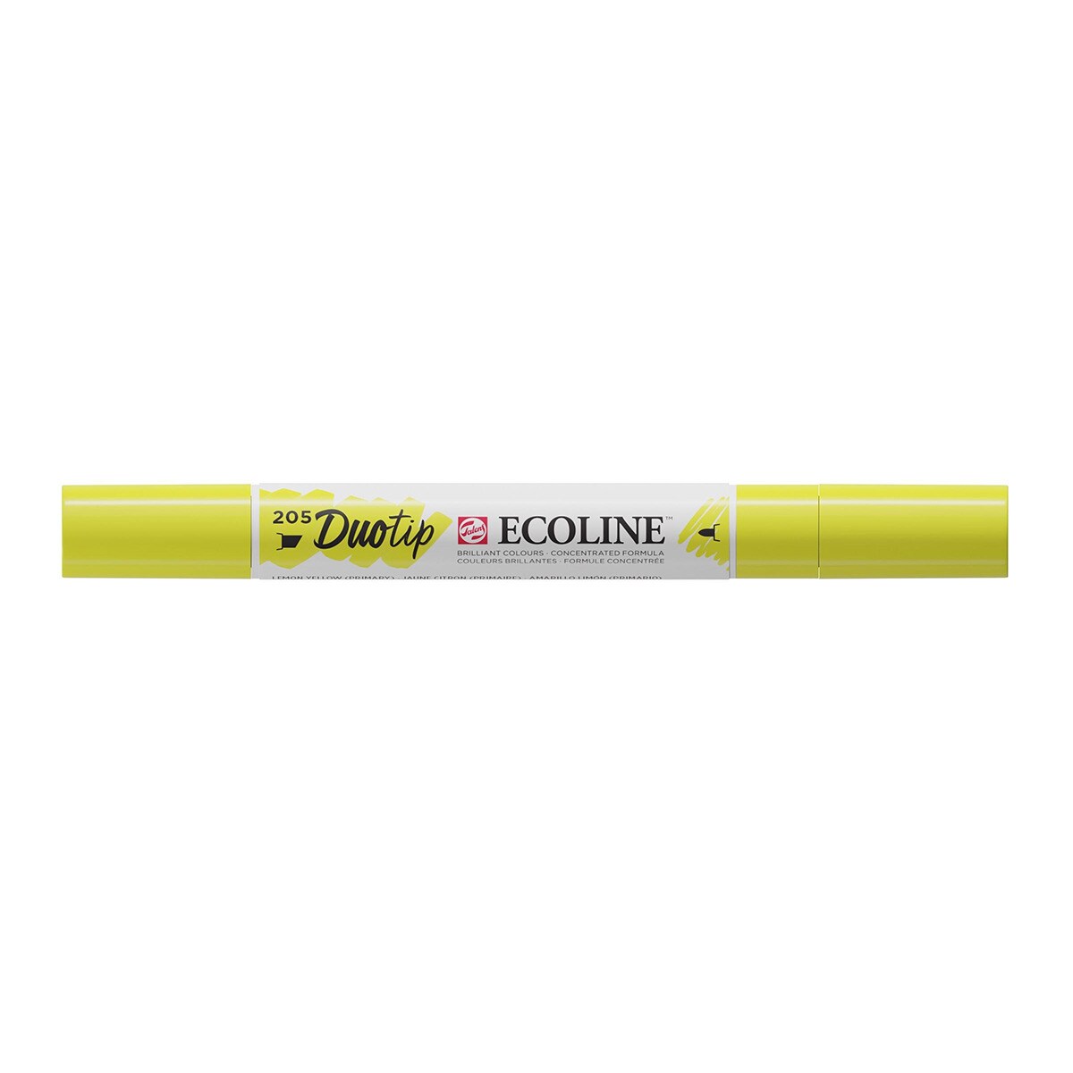 Caneta de Feltro Ponta Dupla Ecoline - Amarelo Limão Amarelo-limão-2