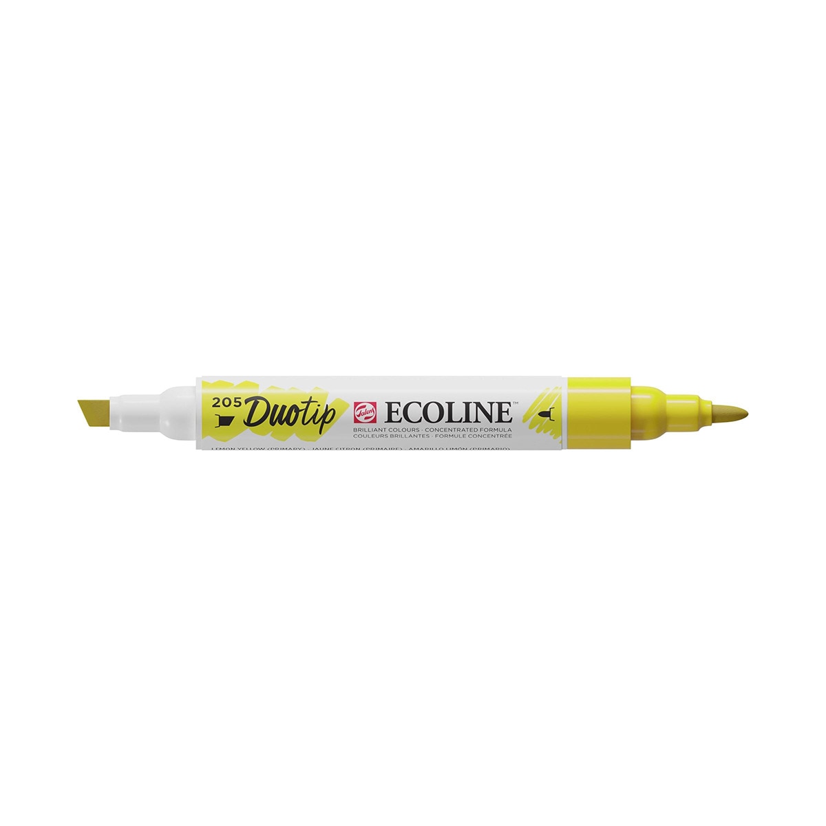 Caneta de Feltro Ponta Dupla Ecoline - Amarelo Limão Amarelo-limão-1