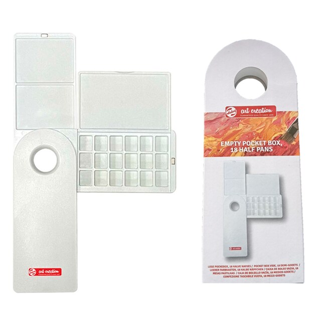 Imagem 0 de Caixa de Bolso Vazia para Pastilhas de Aguarela Talens - Branco