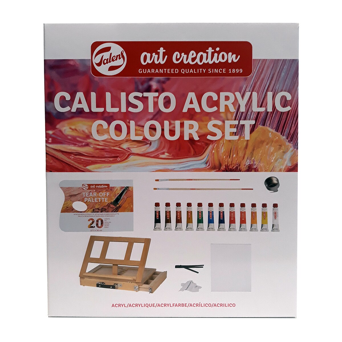 Set Caballete de Sobremesa Callisto de Pintura al Óleo Artcreation Multicolor 1
