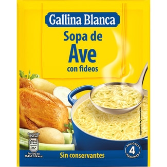 sopa de ave con fideos sobre 80 g - Gallina Blanca