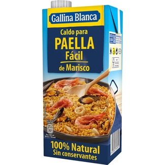 caldo para paella de marisco fácil sin gluten envase 1 l - Gallina Blanca