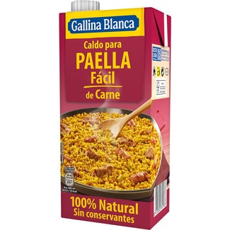 caldo para paella de carne fácil sin gluten envase 1 l - Gallina Blanca