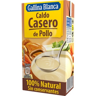 caldo de pollo casero 100% natural envase 500 ml - Gallina Blanca