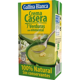 crema de 7 verduras con emmental casera sin gluten envase 500 ml - Gallina Blanca