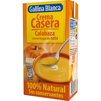 crema de calabaza casera con un toque de nata sin gluten envase 500 ml - Gallina Blanca