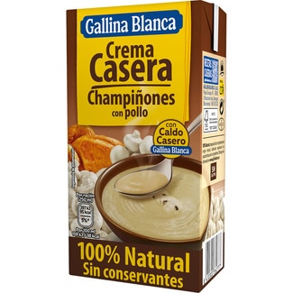 crema de champiñones con pollo casera sin gluten envase 500 ml - Gallina Blanca