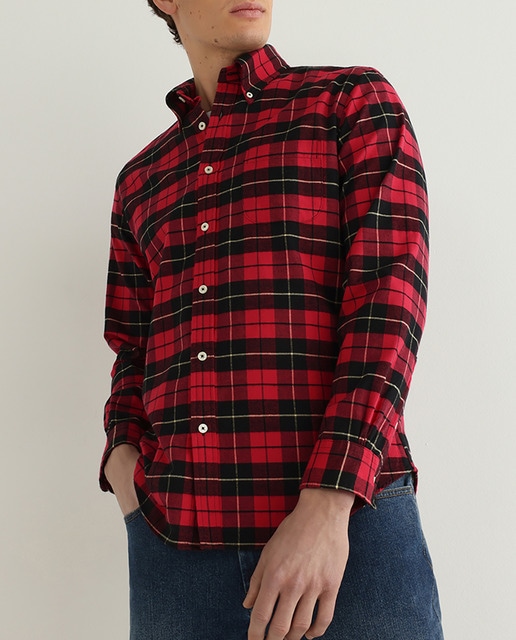 Imagen 0 de Camisa Regent Non Iron de hombre slim de cuadros roja