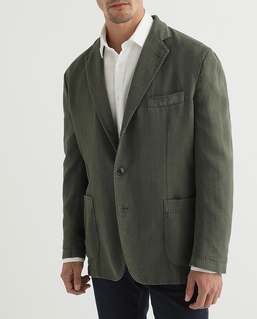 Imagen 0 de Americana de hombre regular lisa verde