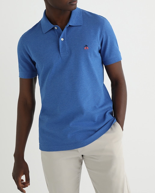 Imagen 0 de Polo de hombre slim azul de manga corta
