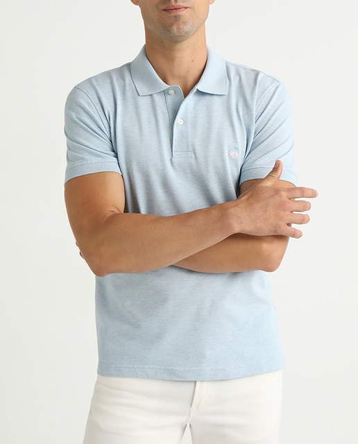 Imagen 0 de Polo de hombre slim azul de manga corta