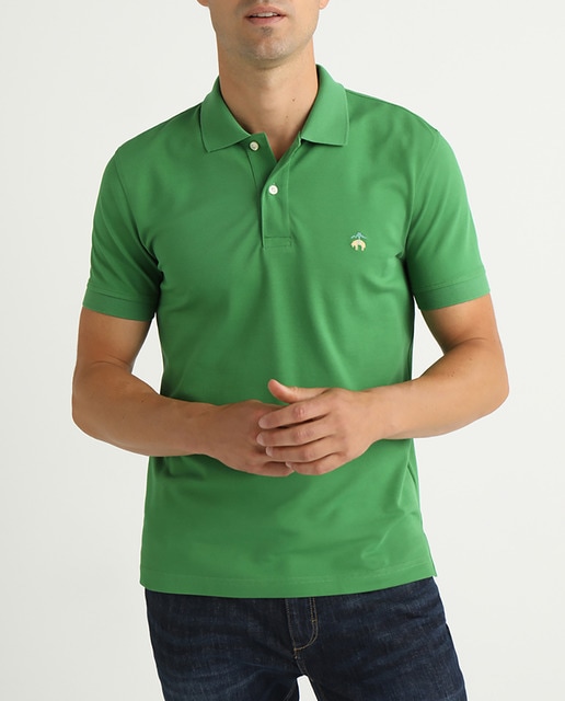 Imagen 0 de Polo de hombre slim verde de manga corta