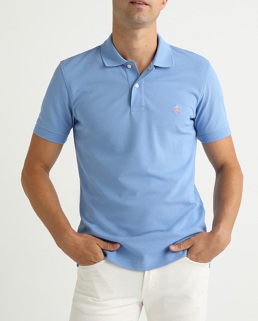 Imagen 0 de Polo de hombre slim azul de manga corta